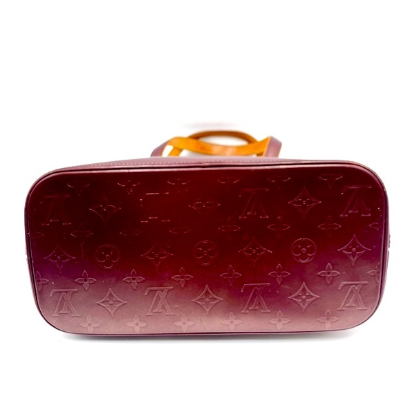Auth Louis Vuitton Stockton Violette Embossed Monogram Matte Leather Tote Bag - Picture 6 of 16